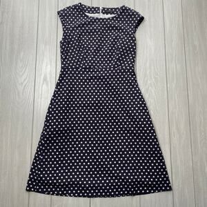 Perserico Women's Grey Polka Dot Sheath Cocktail Dress Size US 8 Large IT 44